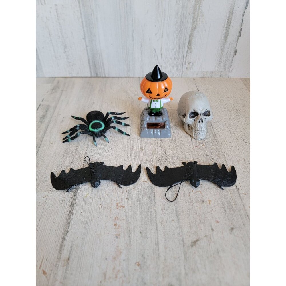 Halloween‎ variety skull pumpkin solar hanging bat spider set prop